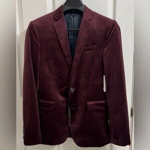 jf j.ferrar Red Velvet Coat